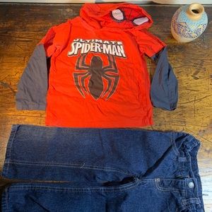 Nautica Jeans & Spider Man Hoodie 3T Jeans 4T Hood
